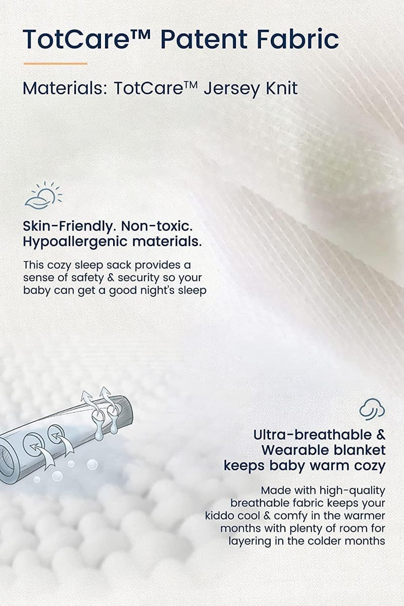 TotAha Light Baby Sleep Sack 0-6 Months 0.5 TOG, Stretchy Baby Wearable Blanket, Silky Comfort, Buttery Soft Swaddle Transition Sleeping Bag with 2-Way Safe Zippers for Boys and Girls - Image 4
